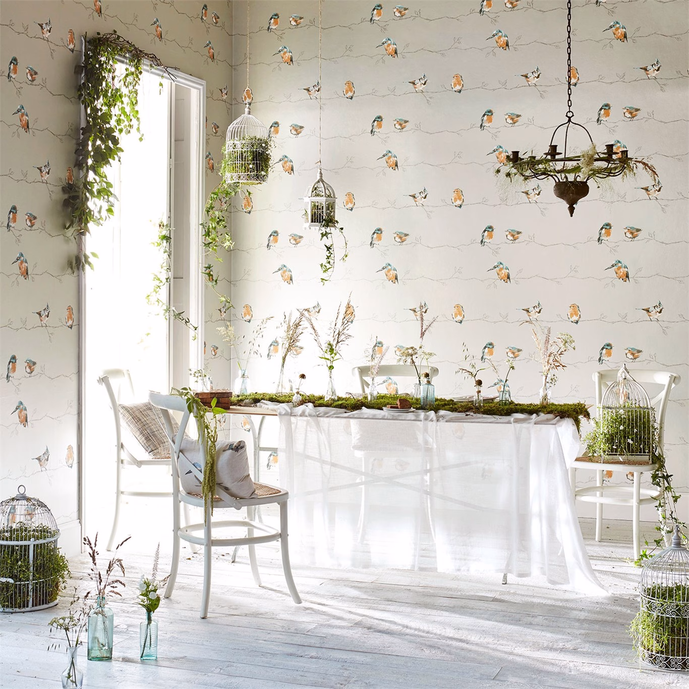 Обои Harlequin Standing Ovation Persico Coral/Lemon 111486 фото в интерьере